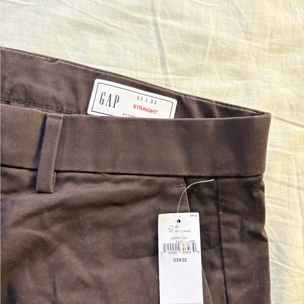GAP Straight Fit Chocolate Trousers